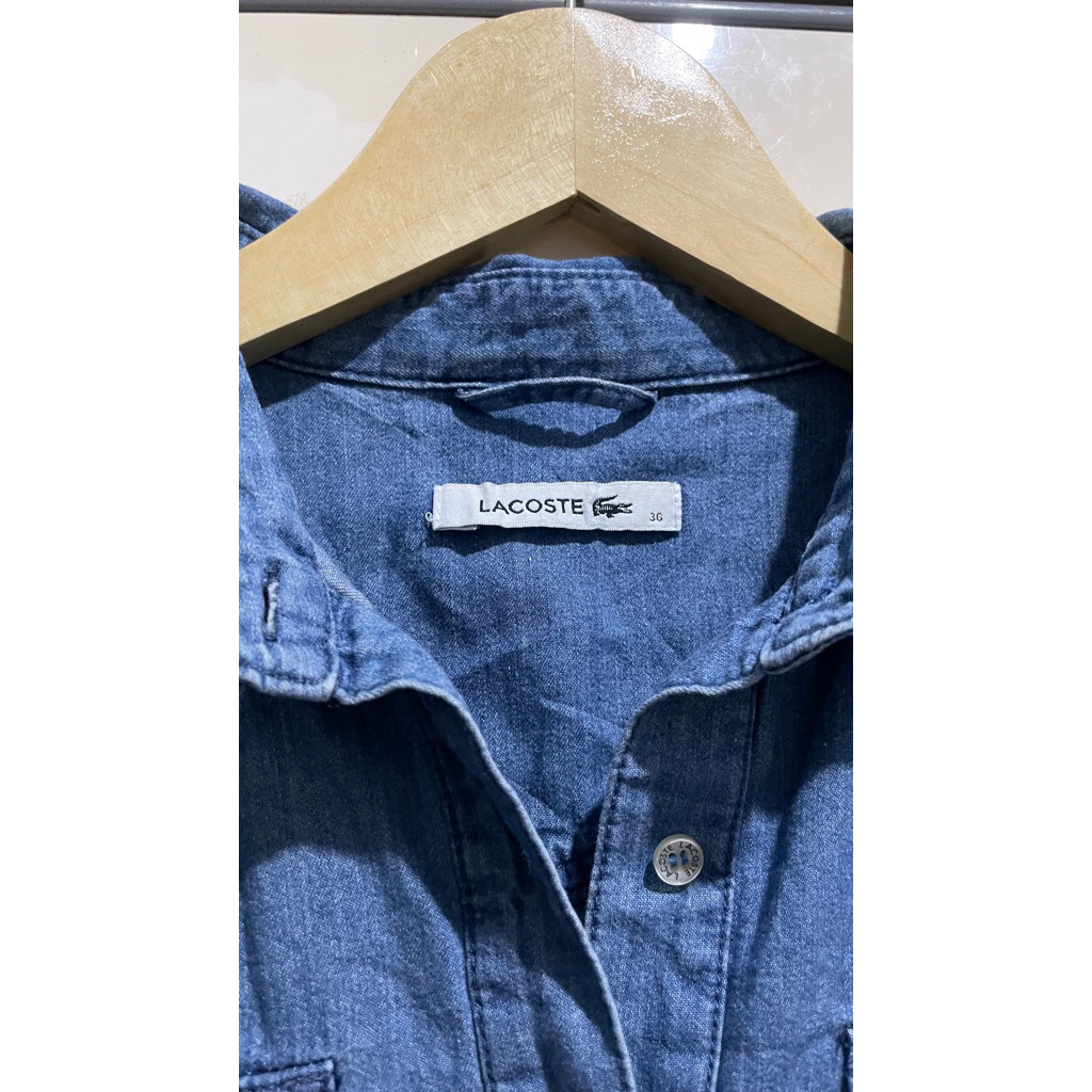 Lacoste Kemeja Tunik Mini Dress Denim Original
