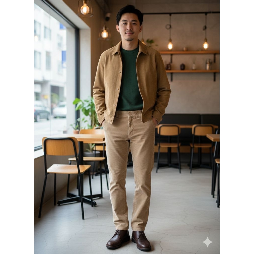 celana Corduroy halus brand browny vintage