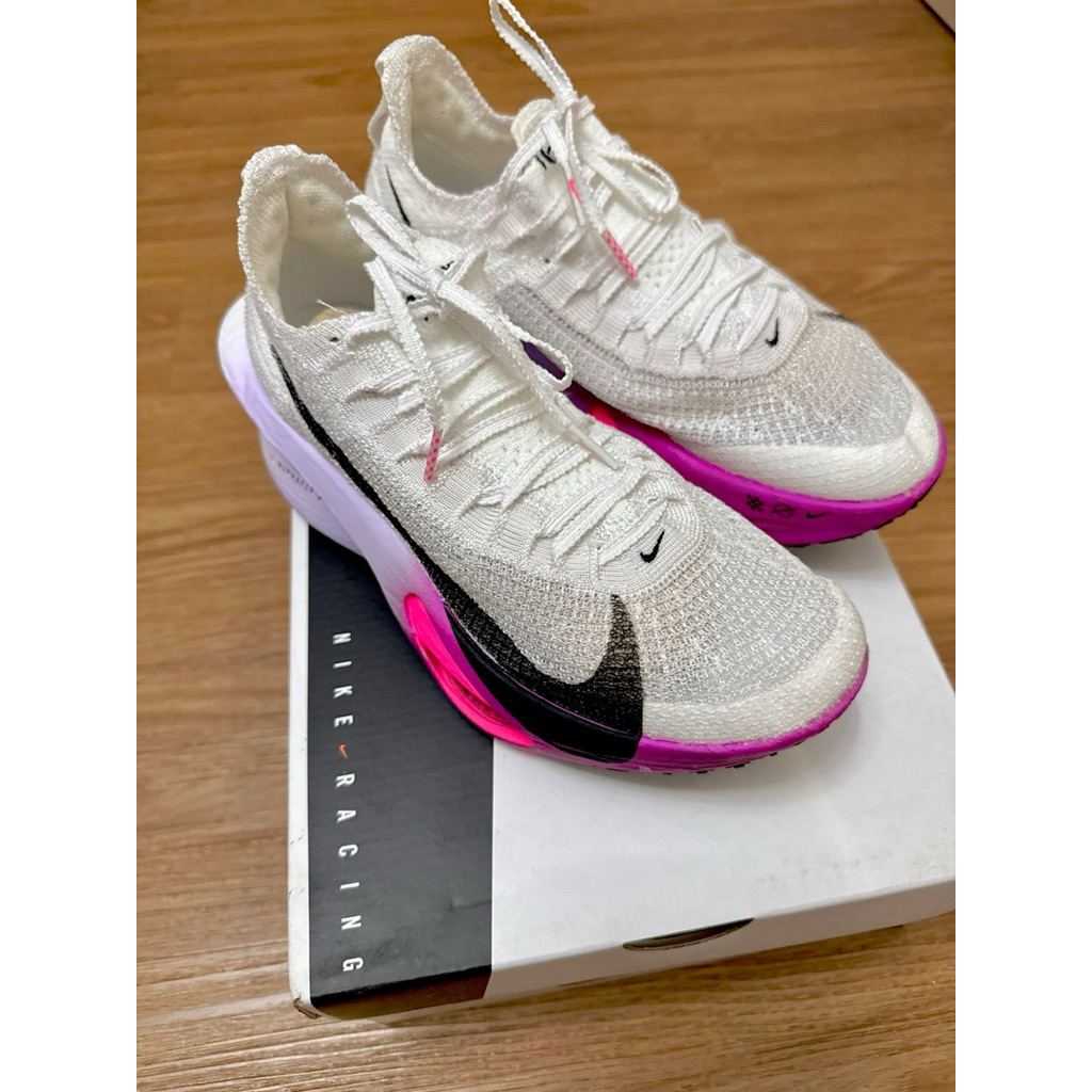 Preloved Air Zoom Alphafly 3 white Vivid Purple Womens
