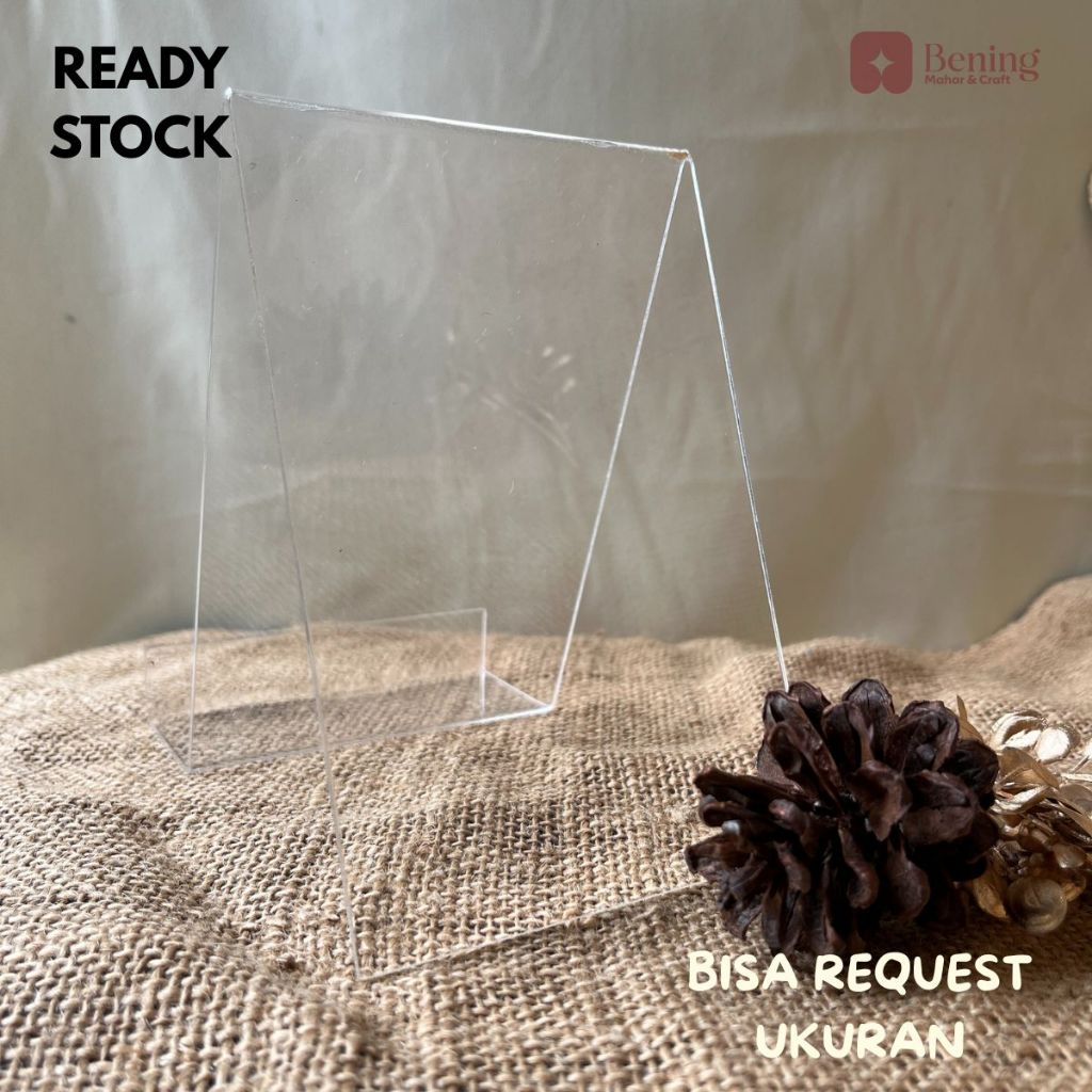 Stand Book Display Acrylic | Stand Buku Akrilik | Penyangga Buku Akrilik Bening