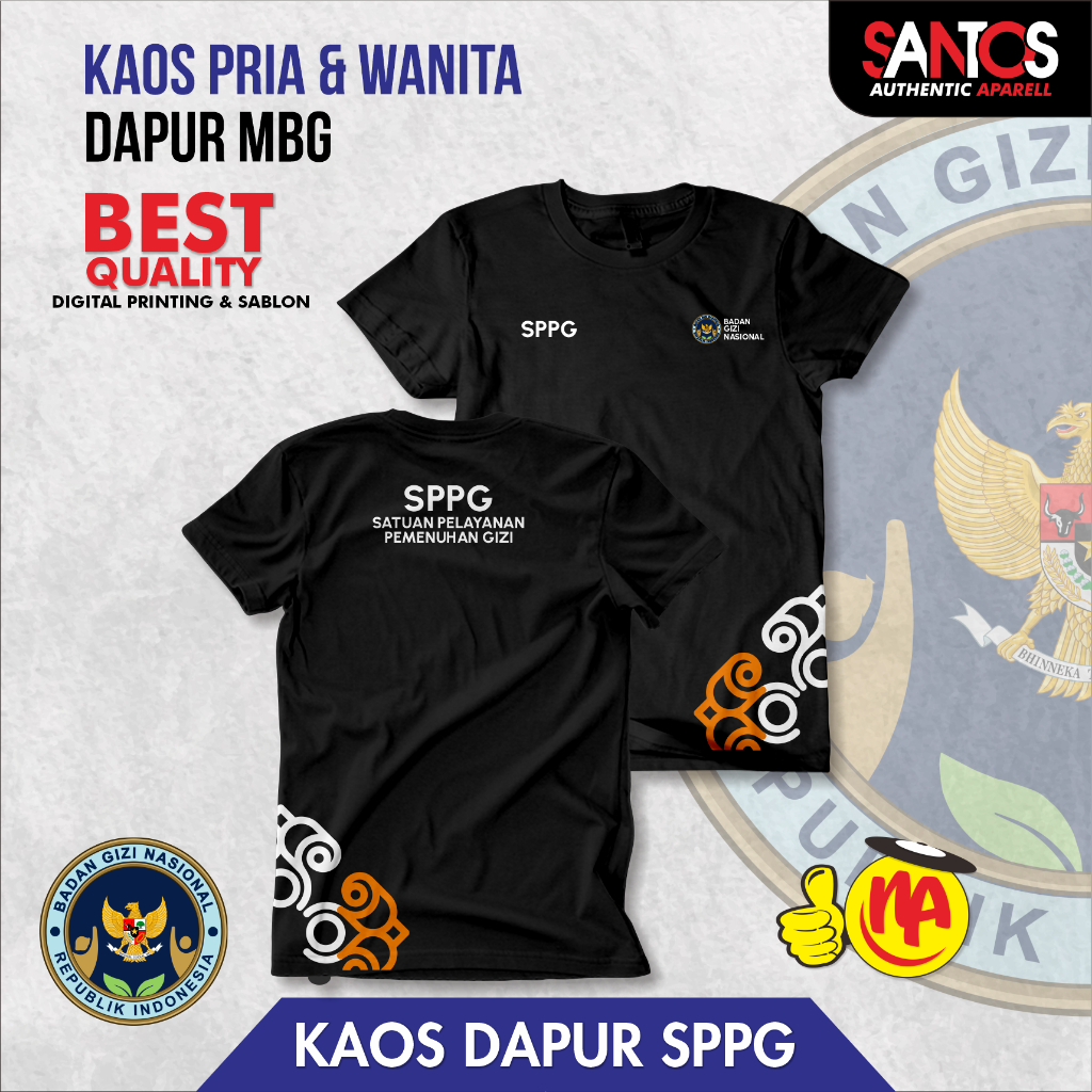 KAOS BGN / KAOS SPPG / KAOS DAPUR SPPG / KAOS BADAN GIZI NASIONAL