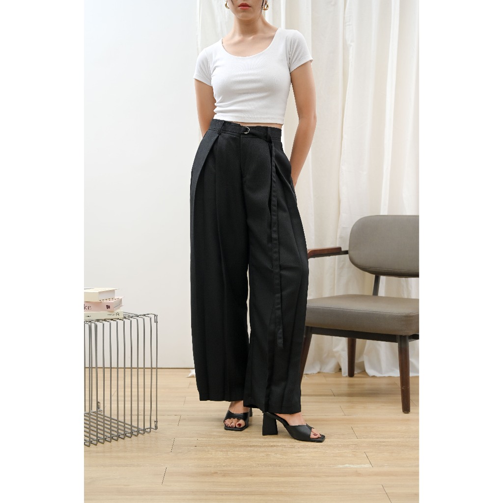 DEEPNY - Tivana Pleated Pants | Celana Panjang Wanita Highwaist