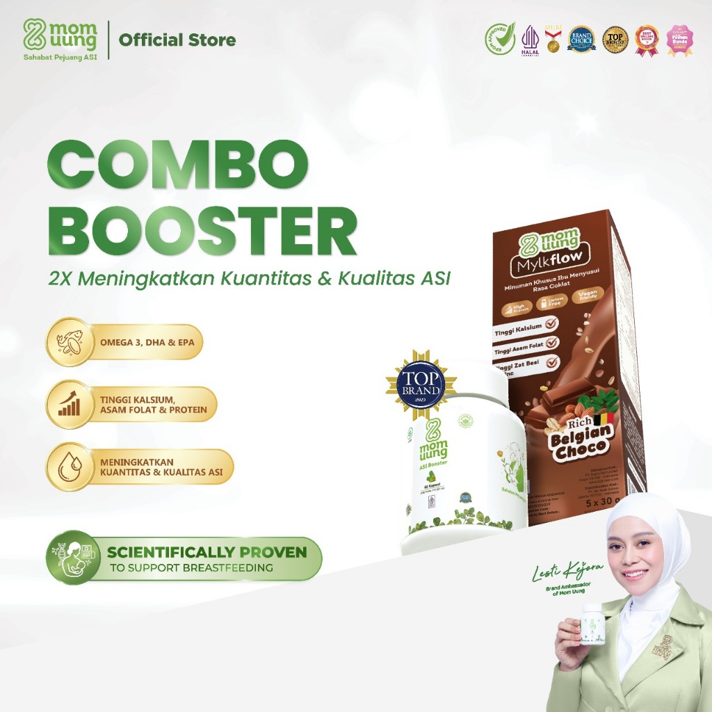 Mom Uung Special Combo ASI Booster dan Susu Mylkflow - Pelancar ASI Halal BPOM