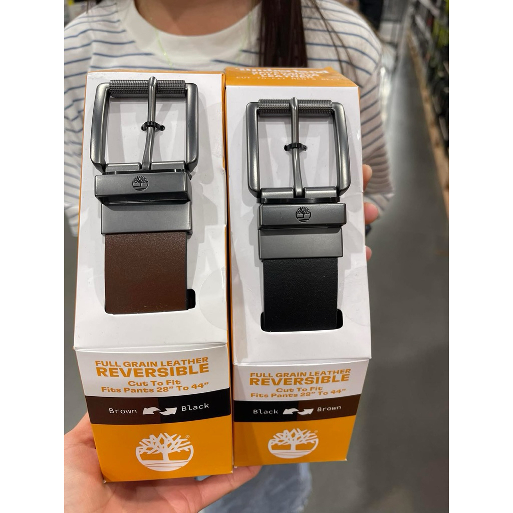 IKAT PINGGANG TIMBERLAND BELTS FULL GRAIN LEATHER REVERSIBLE BLACK BROWN