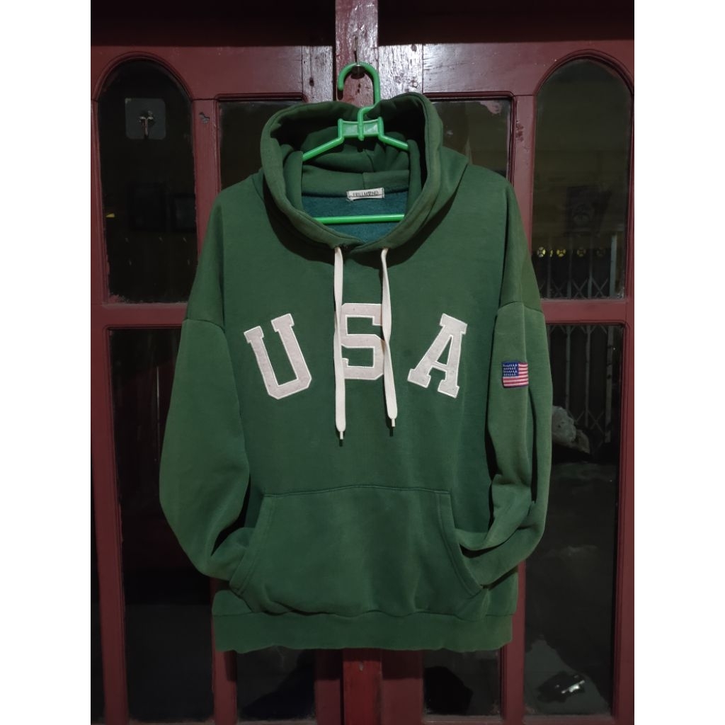 hoodie logo USA bordir