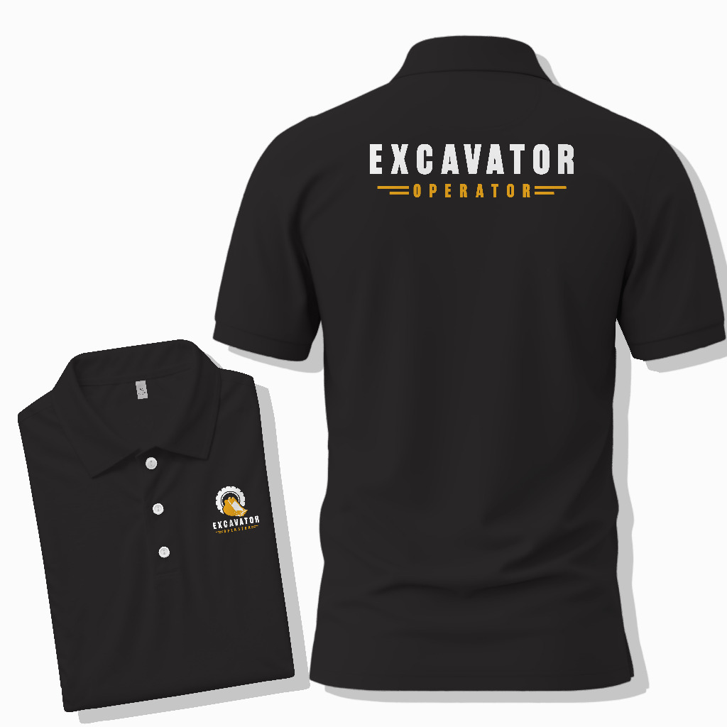 Excavator Operator Kaos Polo Lengan Pendek | Polo Shirt Excavator Operator