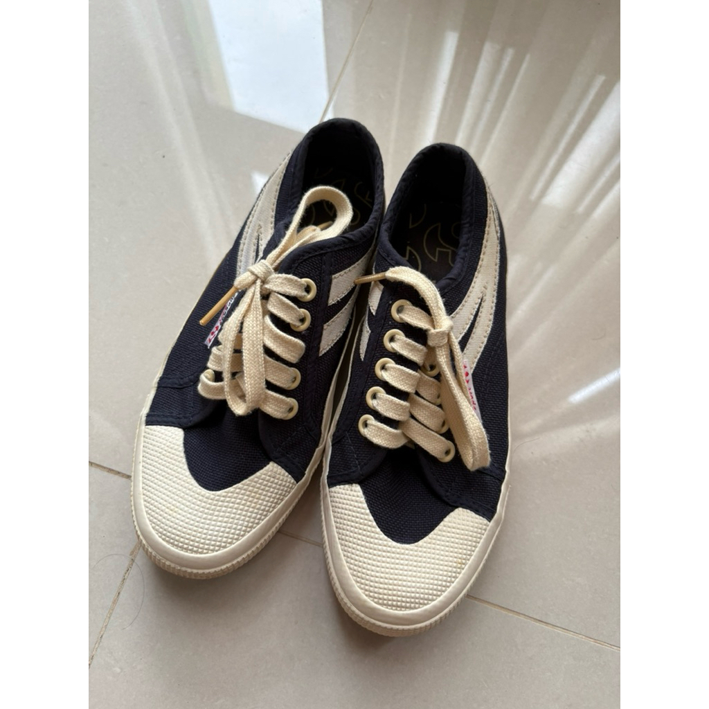 Superga 2750 Cotu 2.0 Panatta 903 Navy-Ecru (Size 36)