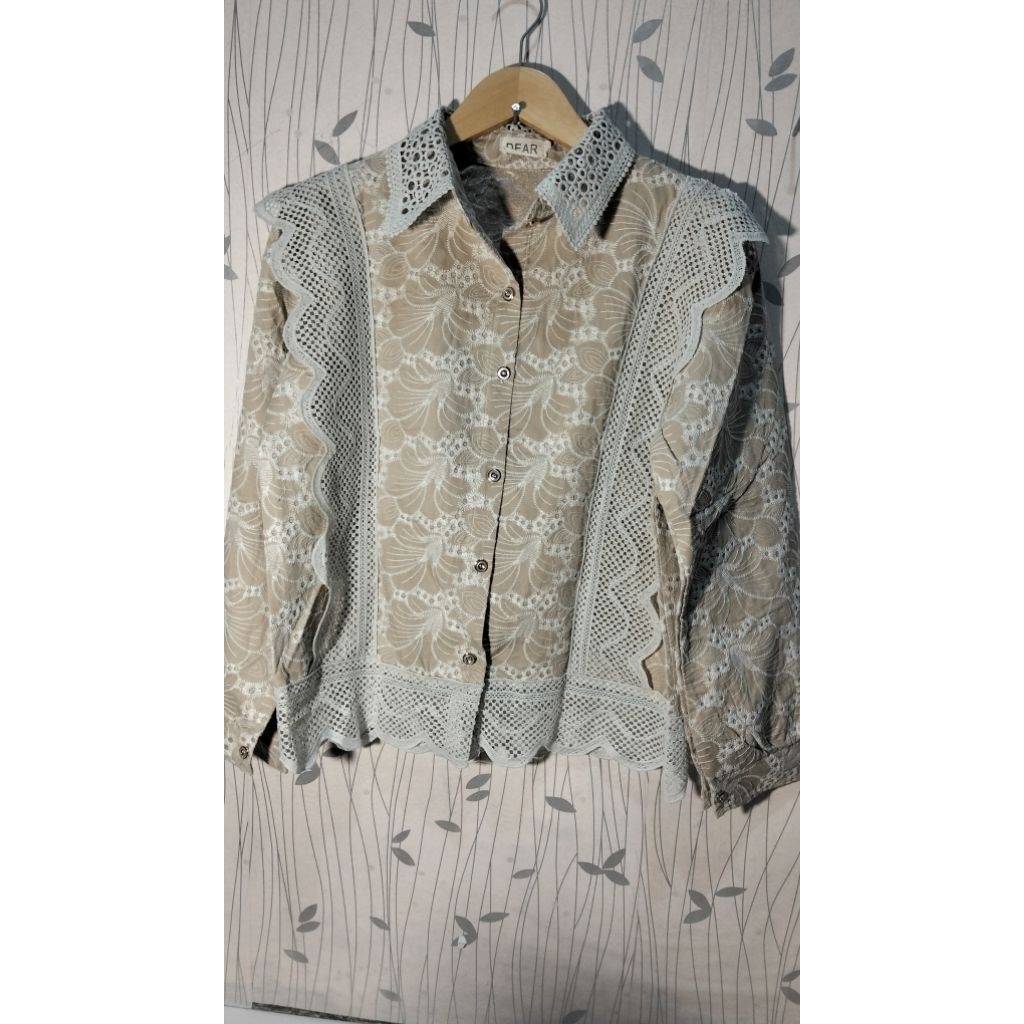 BLOUSE KATUN BOLONG MIX RENDA IMPORT