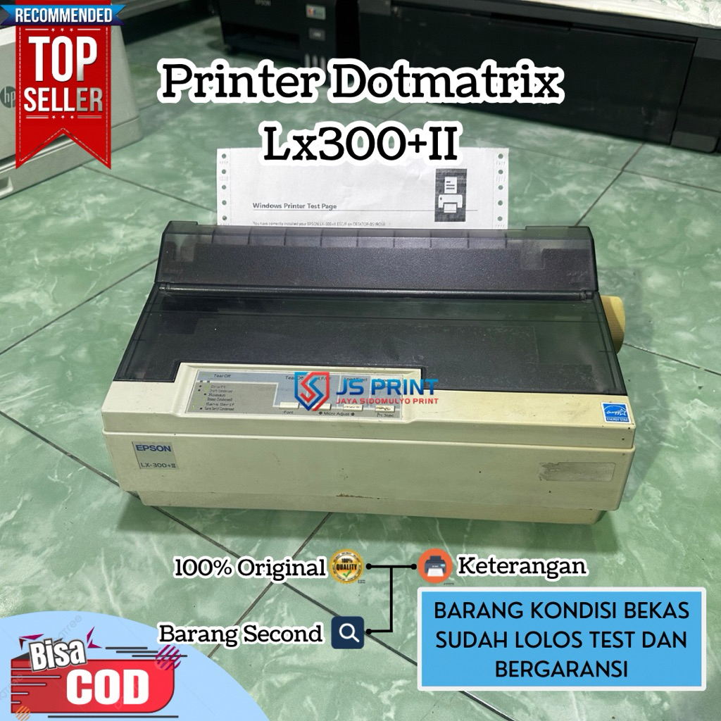 Printer Epson Dot Matrix Lx300+II / Lx300+II Second Bergaransi