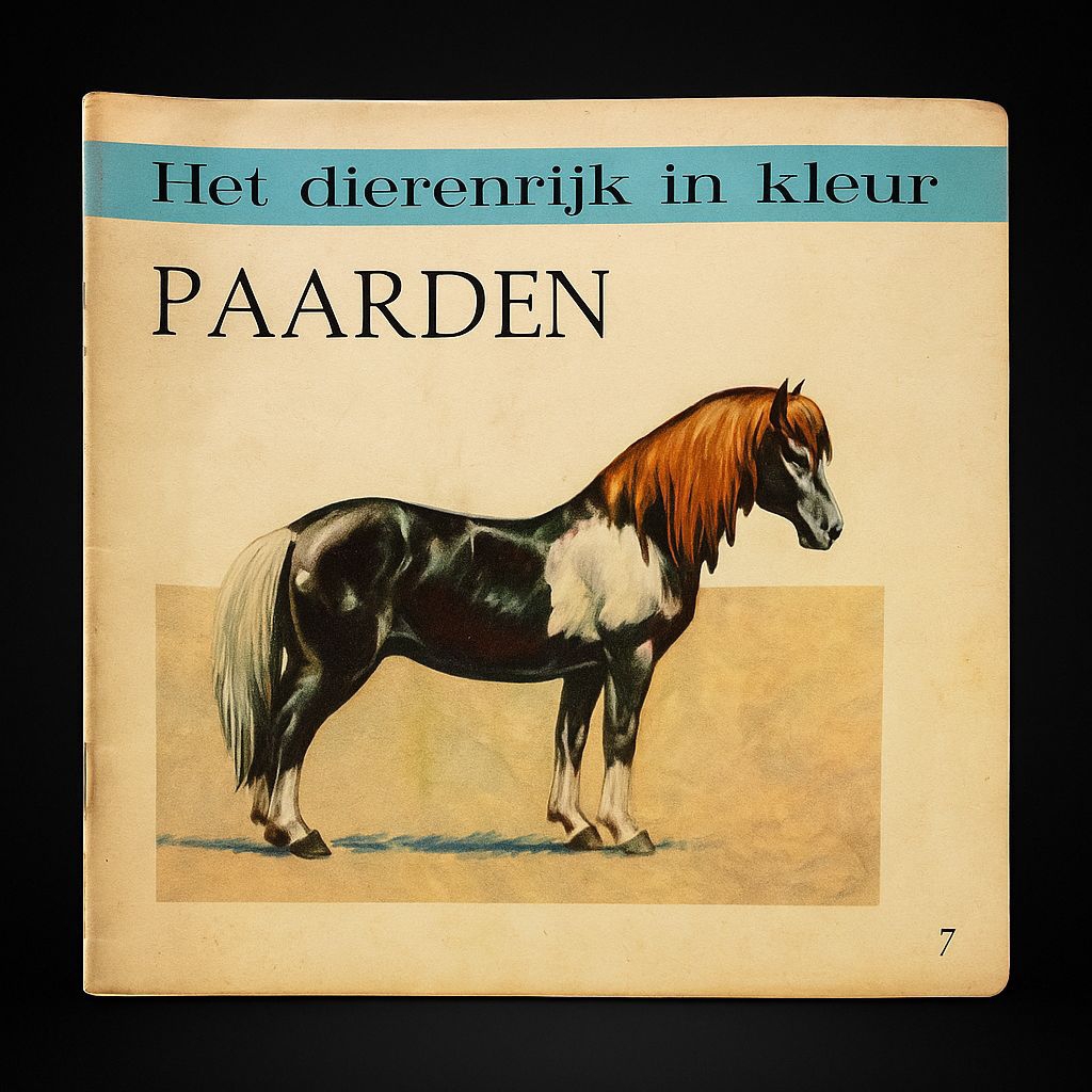 Buku jadul HET DIERENRIJK IN KLEUR PAARDEN 1950an