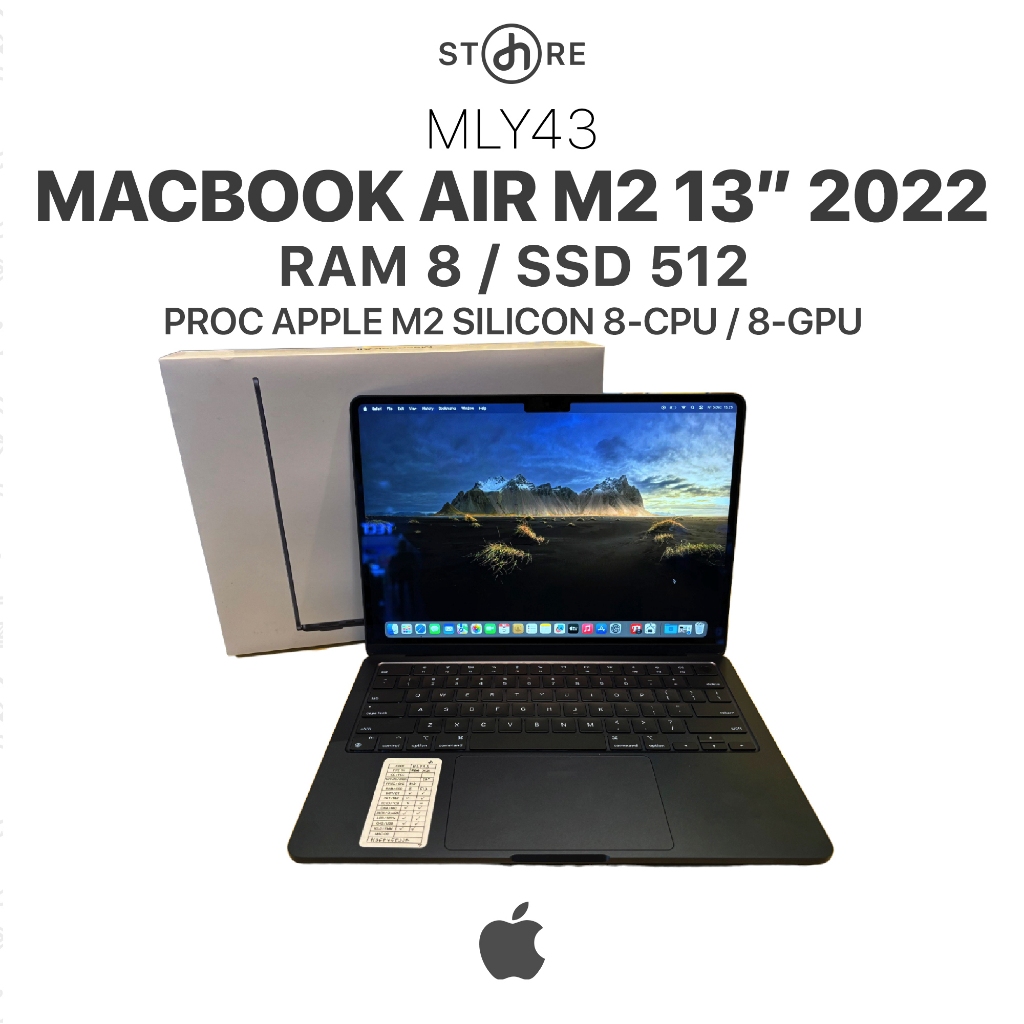 Second , Macbook Air M2 2022 , 13" , 8/512 , Midnight , MLY43