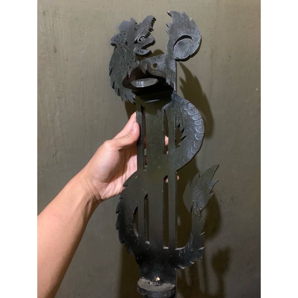 blawong keris bentuk naga hitam