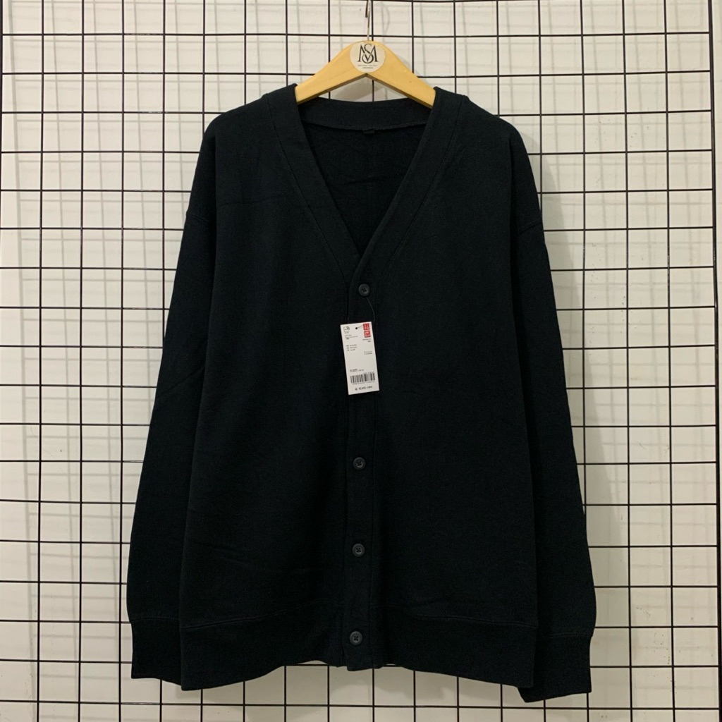 Uniqlo Sweat Cardigan Trueblack Size Jumbo 4XL