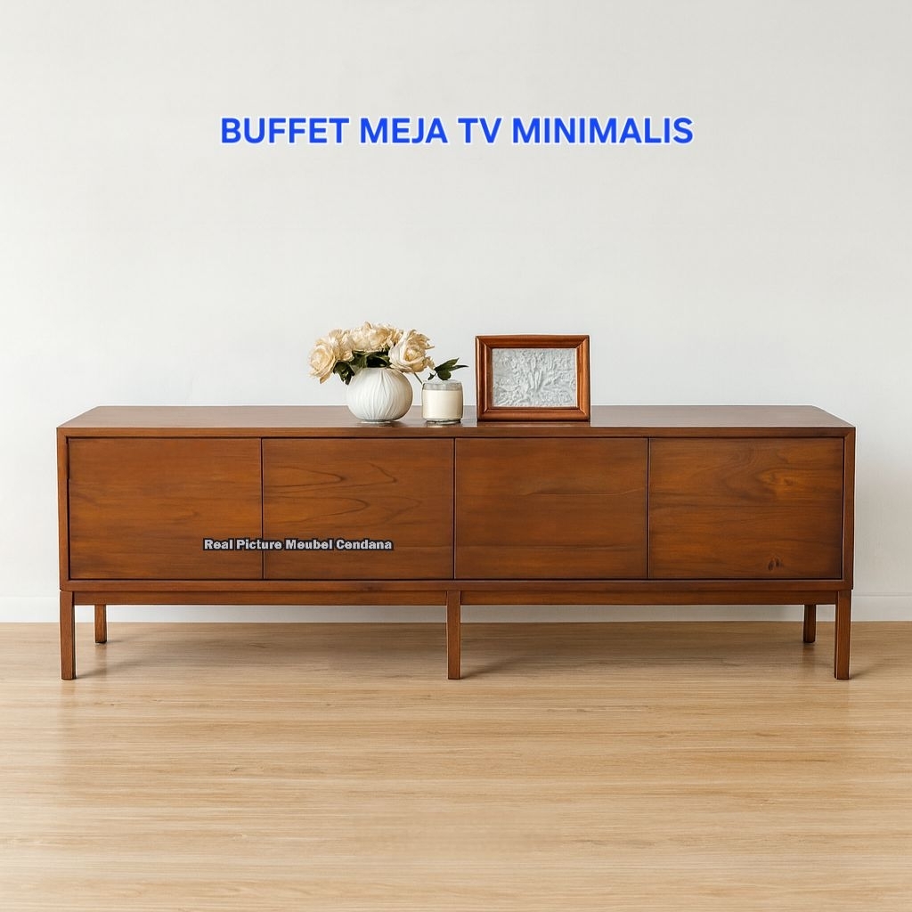Buffet Kabinet Minimalis Kayu Jati Buffet Retro Panjang 2 meter Meja Tv Kabinet Minimalis Kayu Jati 