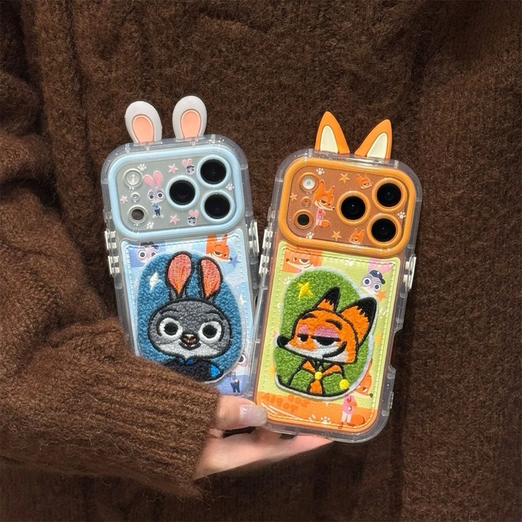 [Pre-order] Embroidery puffer Case Nick ad Judy case iphone 13/14/15/16/17 case