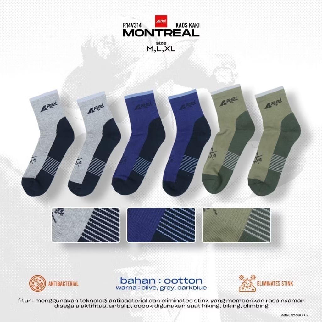 KAOS KAKI REI MONTREAL 314 ORIGINAL 100%