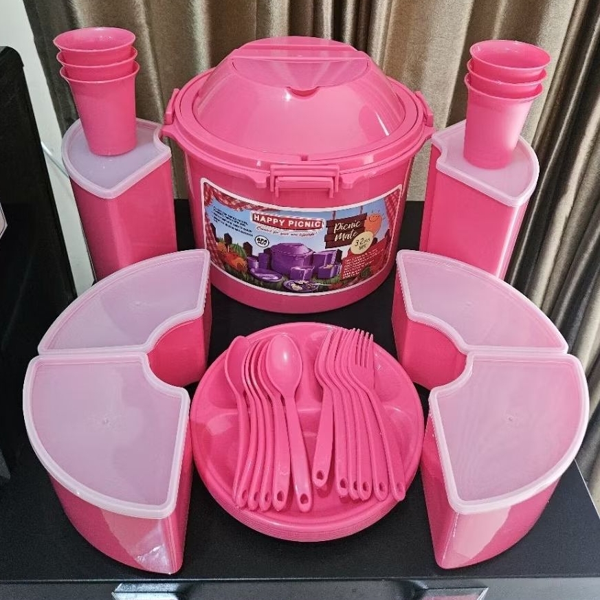 READY SIAP KIRIM Set 32 Piknik set peralatan makan ember set perlengkapan piknik picnic set rantang 