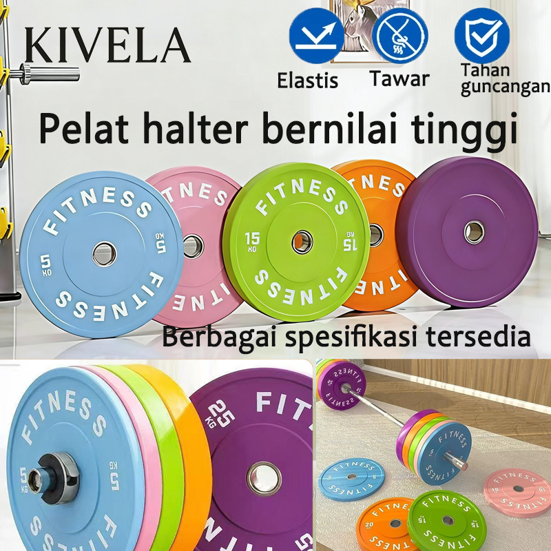 [COD] Olympic Bumper FITNESS Plates/Bumper Plate 5/10/15kg Dumbell Beban Dumbel Weight Plate Rubber 