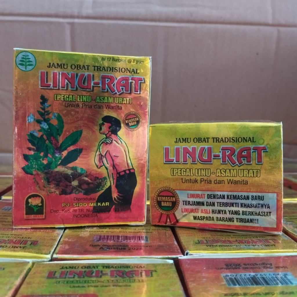 LINURAT SERBUK ORIGINAL LINURAT PEGAL LINU DAN ASAM URAT 1 BOX ISI 12 SACHET / Linurat