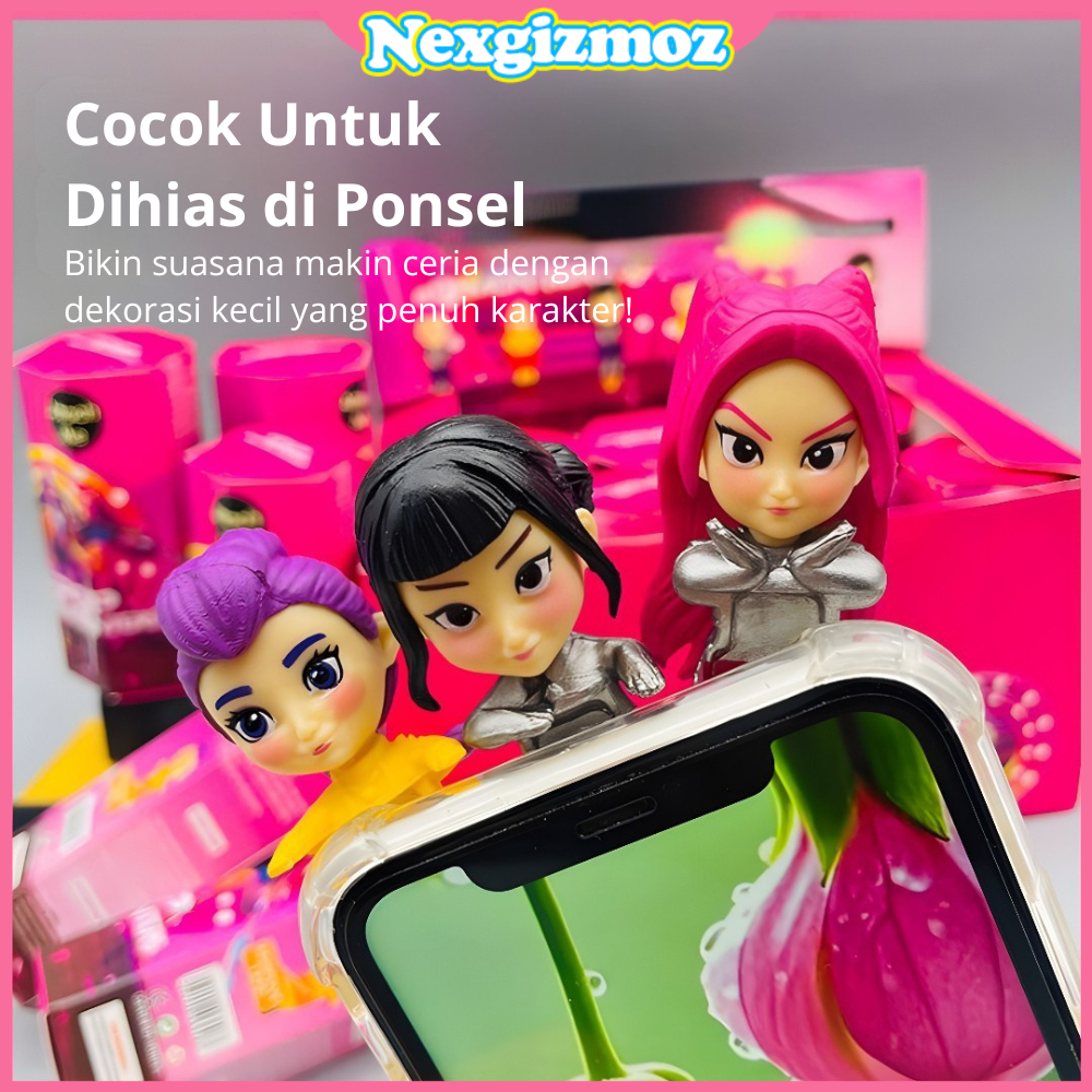 Stiker Telepon Hippers Devil Hunter Girls | Boneka Mini Dekorasi HP | Blind Box Aksesoris Ponsel Aca