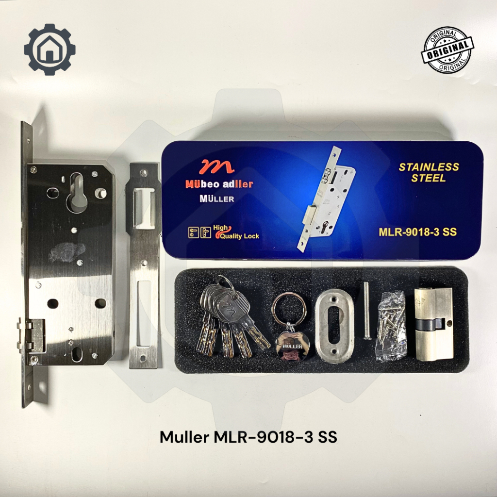 Body Pelor Kunci Pintu Stainless Steel Muller 9018 / MLR-9018-3 SS