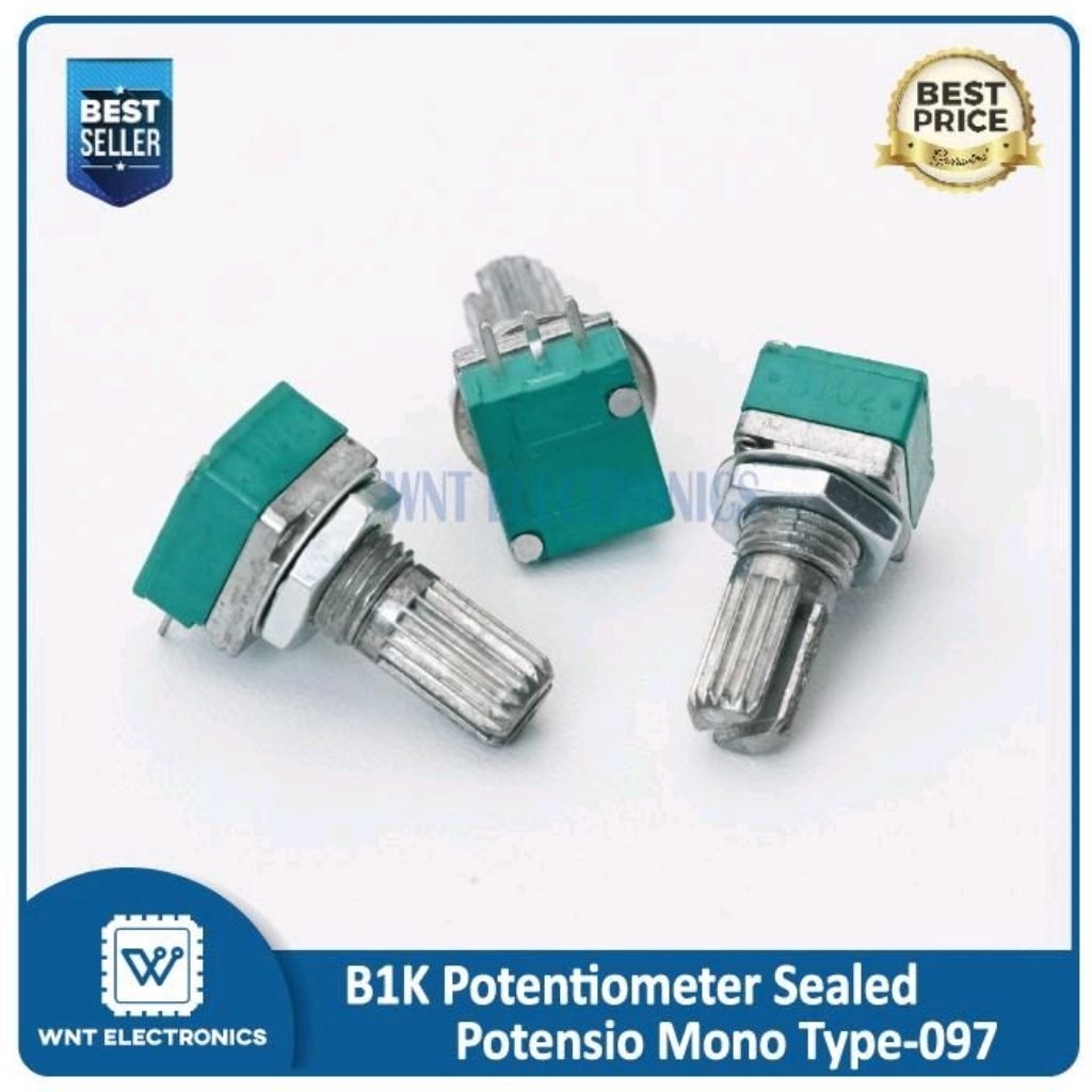 Sealed B1K Potentiometer 097 Potensio Mono 1K Potensio 1K 3P
