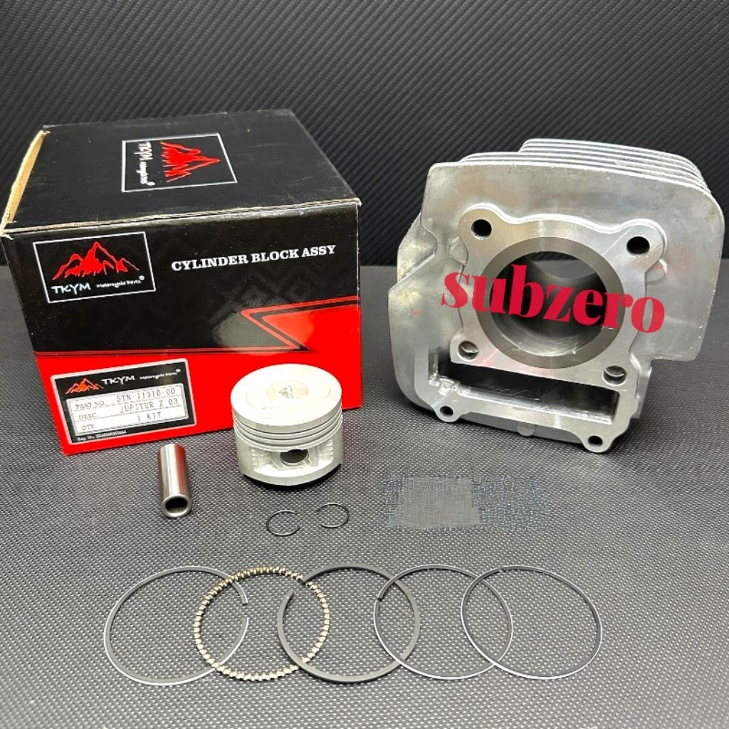 BLOK MESIN + SEHER PISTON KIT TAKAYAMA 5TN JUPITER Z BURHAN VEGA R NEW ORI TAKAYAMA