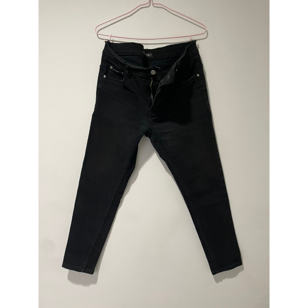 Jeans Eldove Denim Pants Hitam Celana Panjang Pria Stretch Skinny Slimfit Karet Preloved