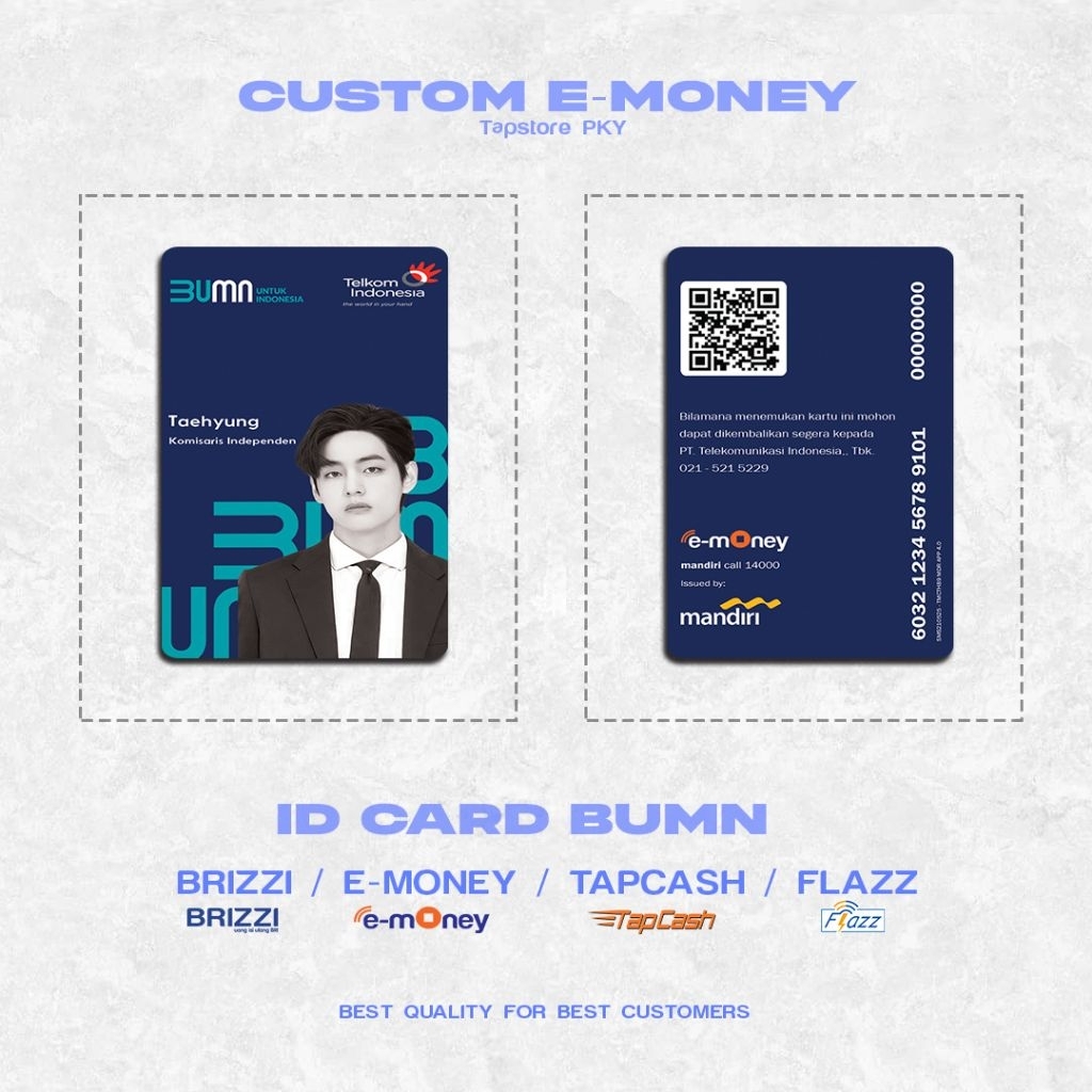 Custom E-Money BUMN Flazz / Brizzi / Mandiri / Tapcash