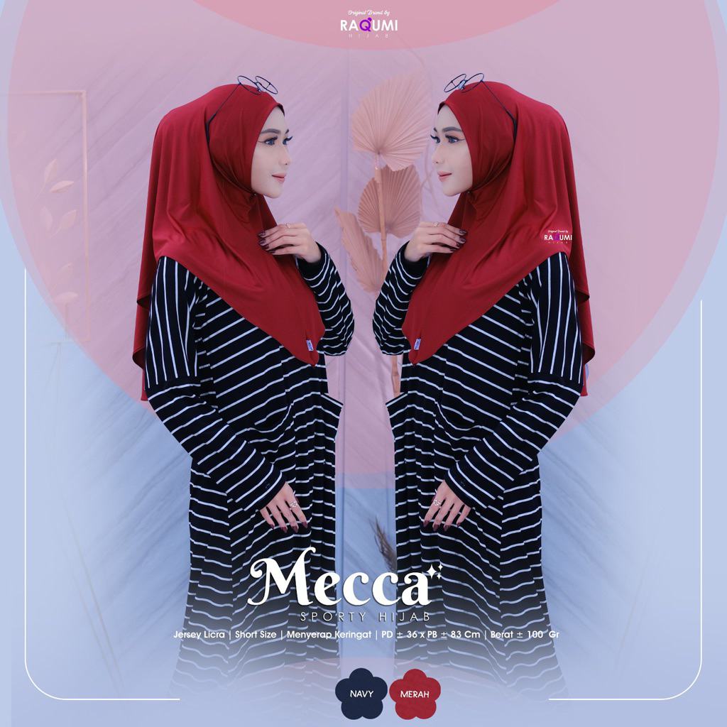 Mecca Sporty Hijab Original Raqumi Hijab Sporty Raqumi Hijab Instan Jersey Licra