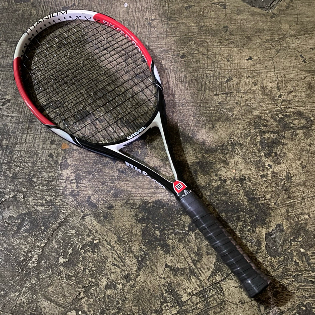 RAKET TENIS WILSON SIX ONE COMP TITANIUM BEKAS ORIGINAL MASIH LUMAYAN MULUS