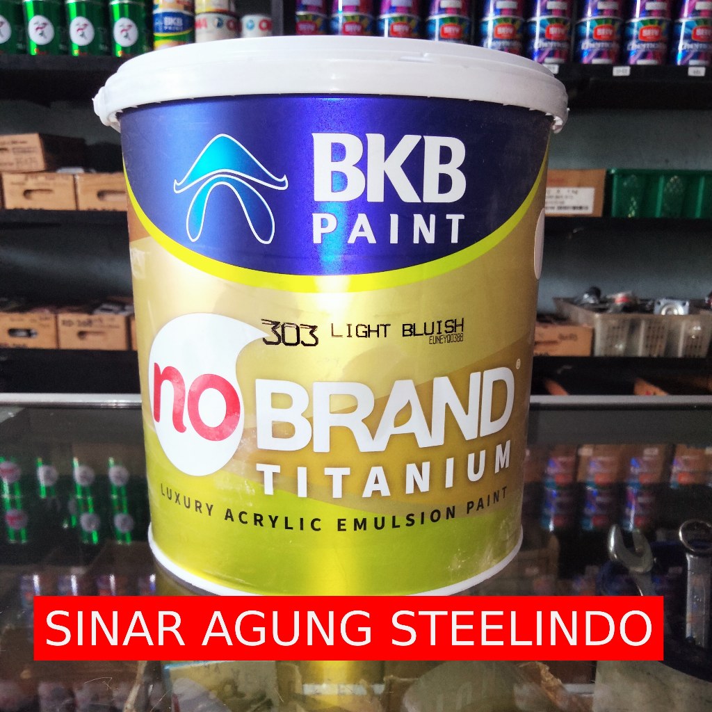 Cat BKB paint no brand titanium 303 light bluish 5kg / 1galon