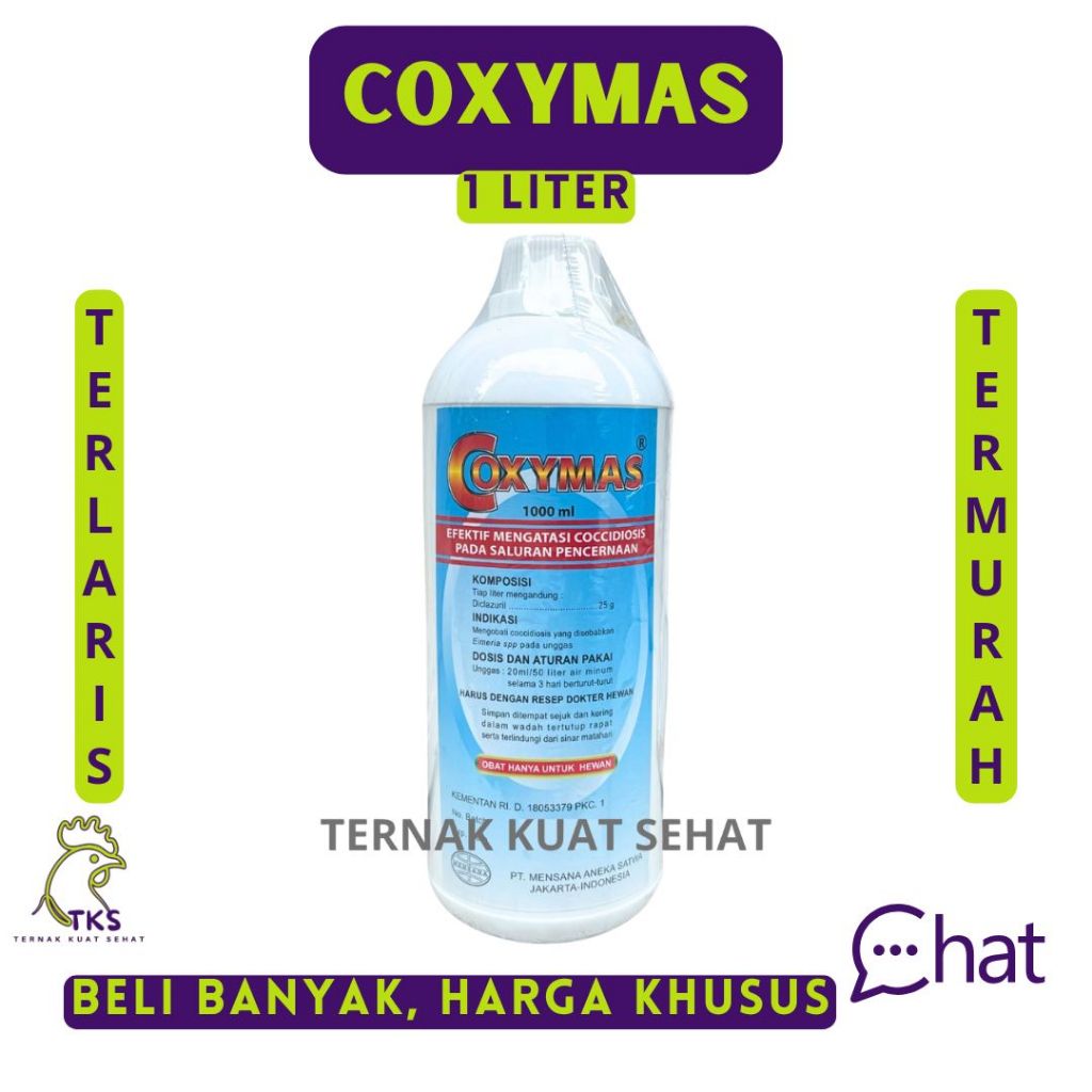 Coxymas 1 Liter MENSANA Obat Coccidiosis Efektif Unggas MENSANA
