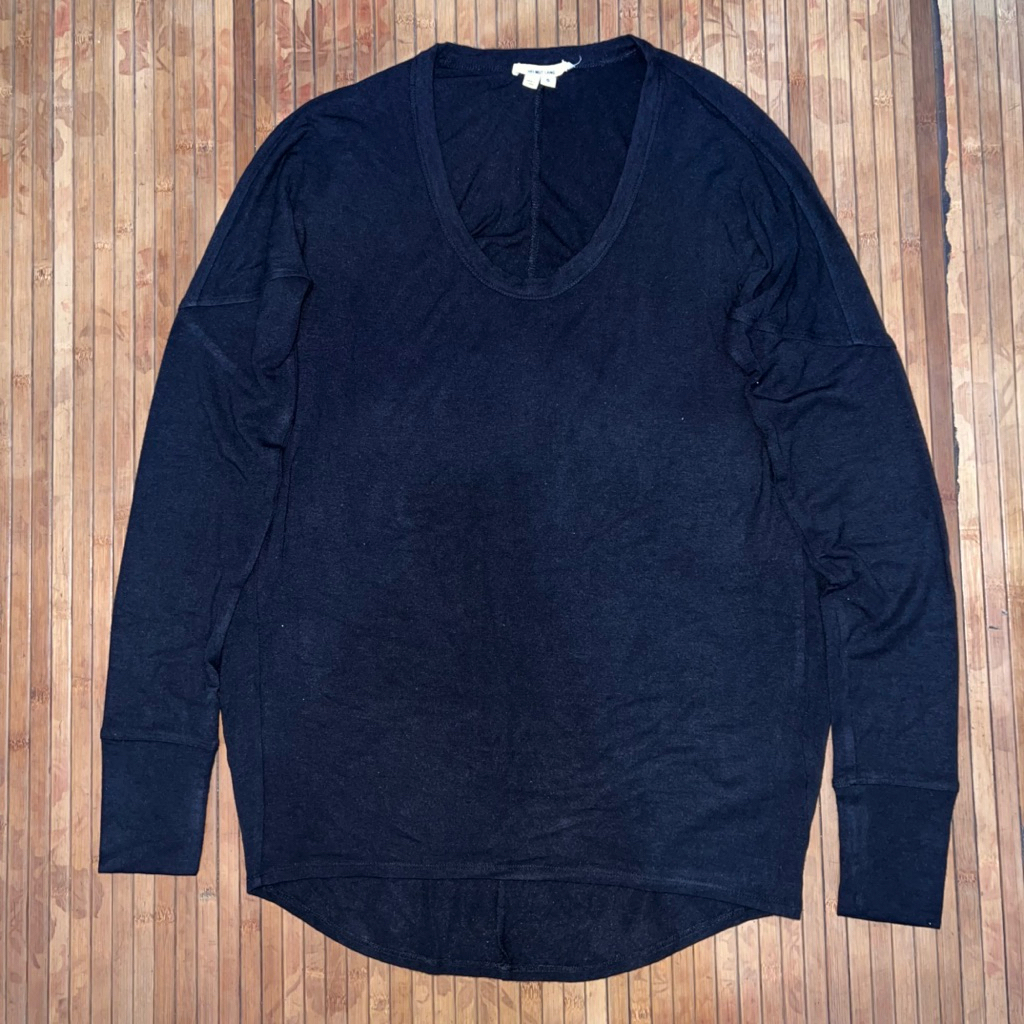 WOMENS HELMUT LANG BLACK LONG SLEEVE T SHIRT vivienne westwood maison margiela