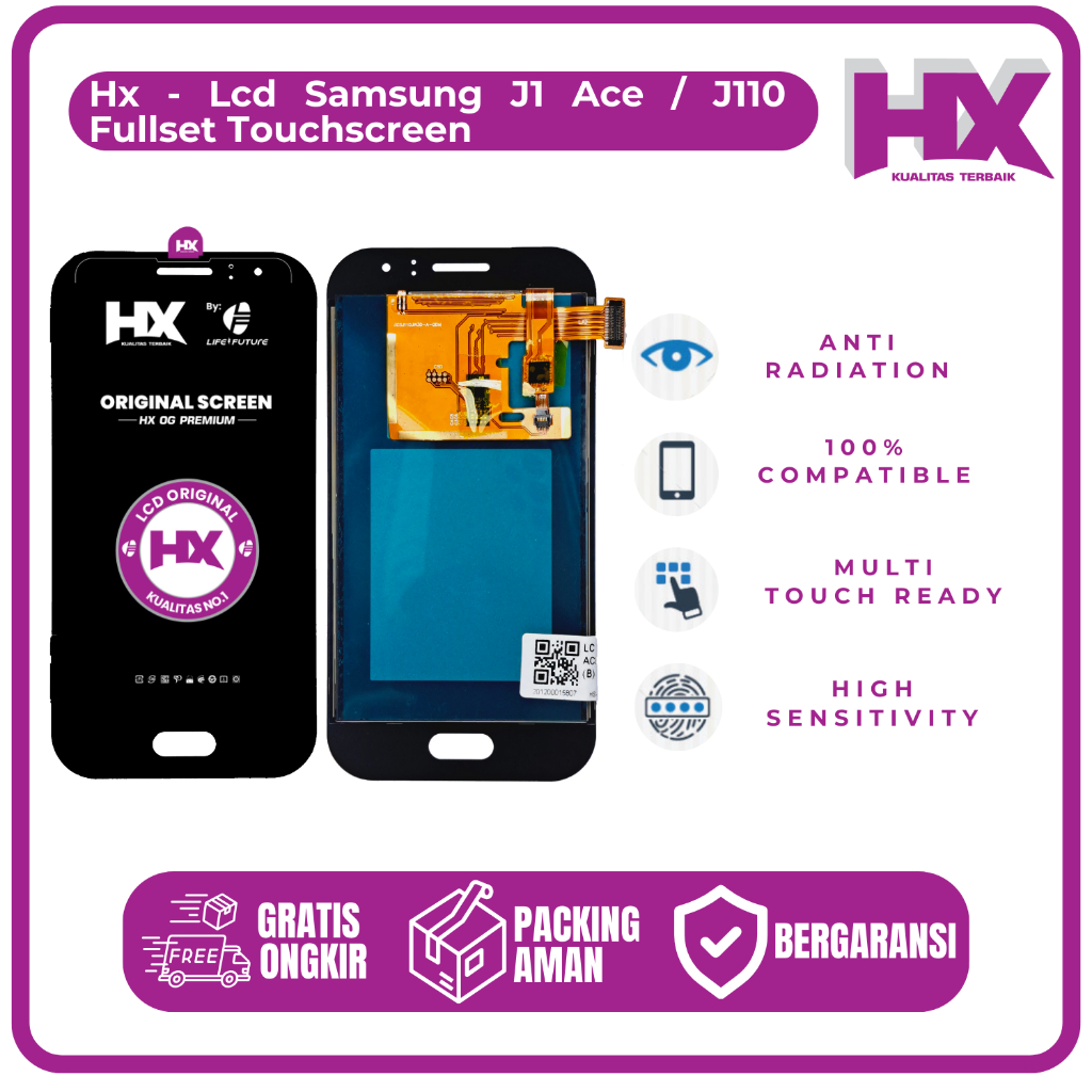 Hx - Lcd Samsung J1 Ace / J110   Fullset Touchscreen