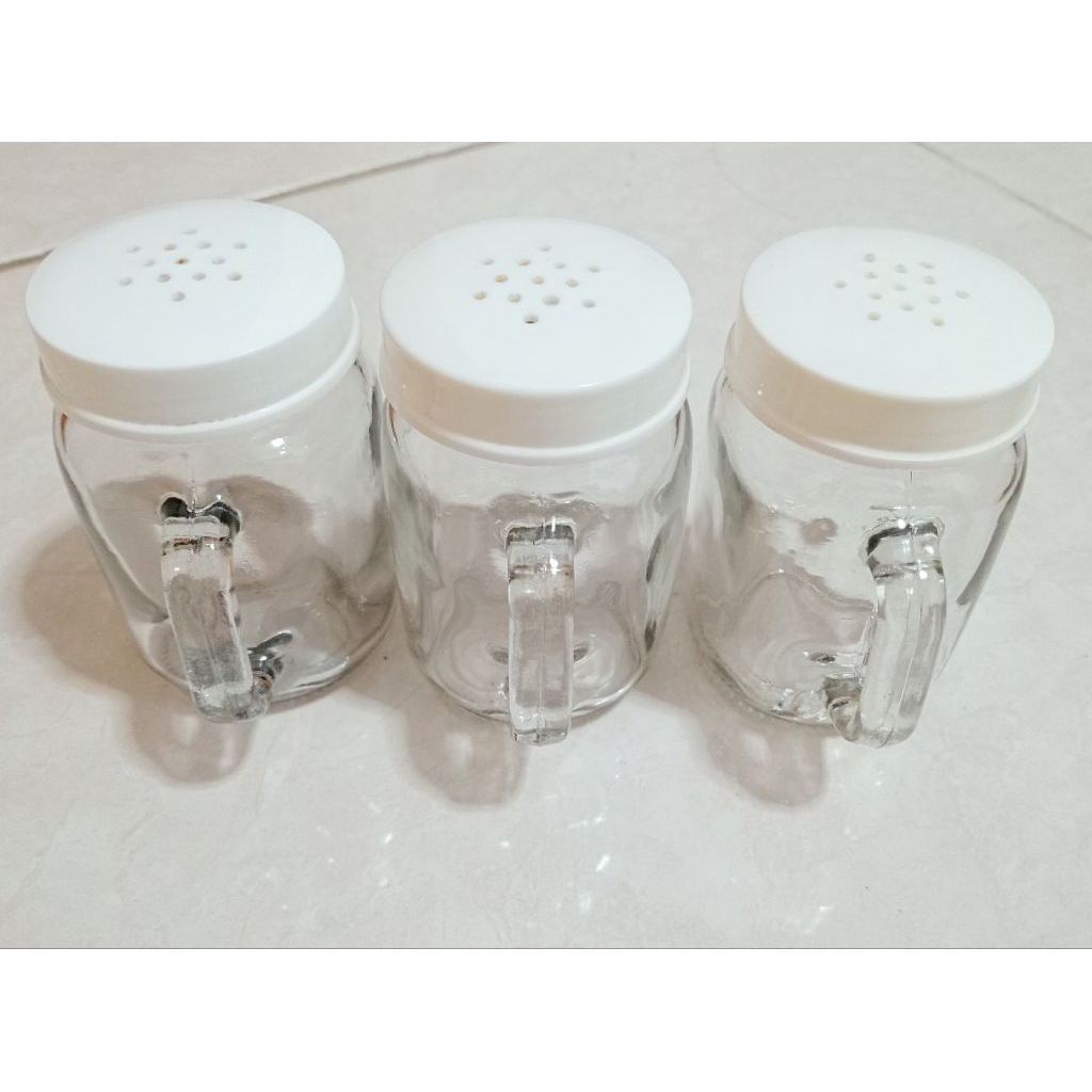 Jar Mini / Glass Jar / Tempat Garam / Lada dengan tutup 125 ml