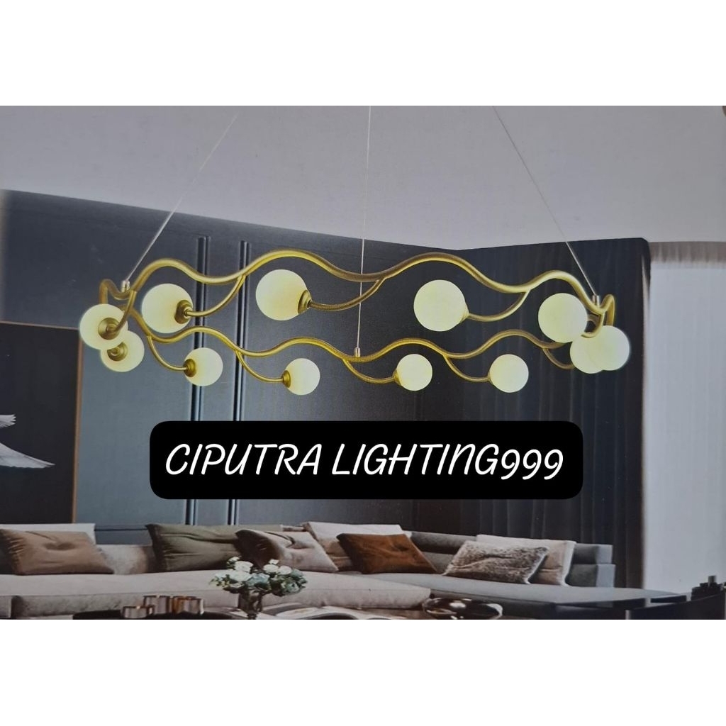 Lampu Gantung Hias Minimalis Modern Ruang Tamu Diameter 100 Cm Elegan