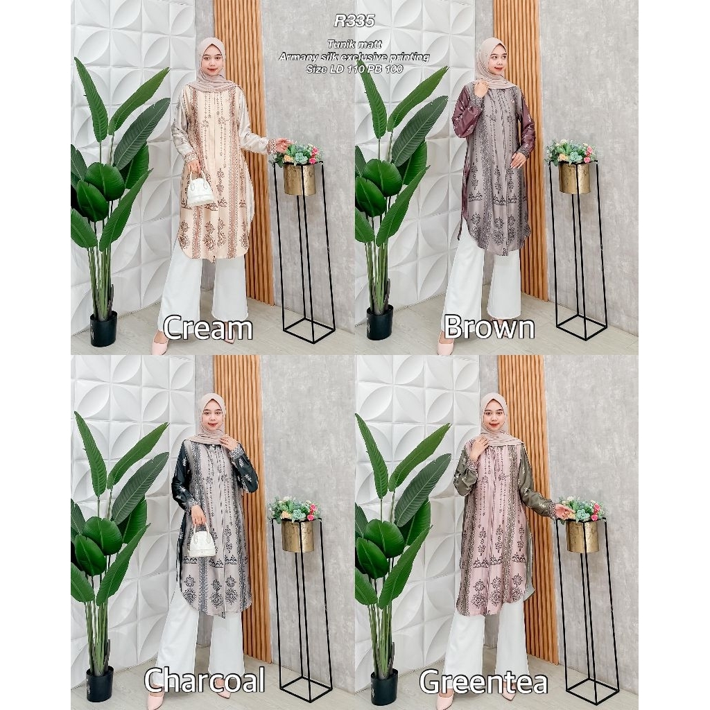 Ribyka R335 Tunik Armany silk Exclusive Printing