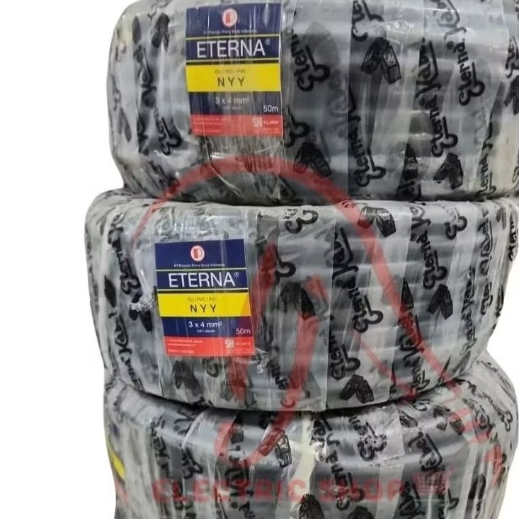 ETERNA NYY 3X4 KABEL ETERNA NYY 3 X 4 PERMETER METERAN ECER ECERAN