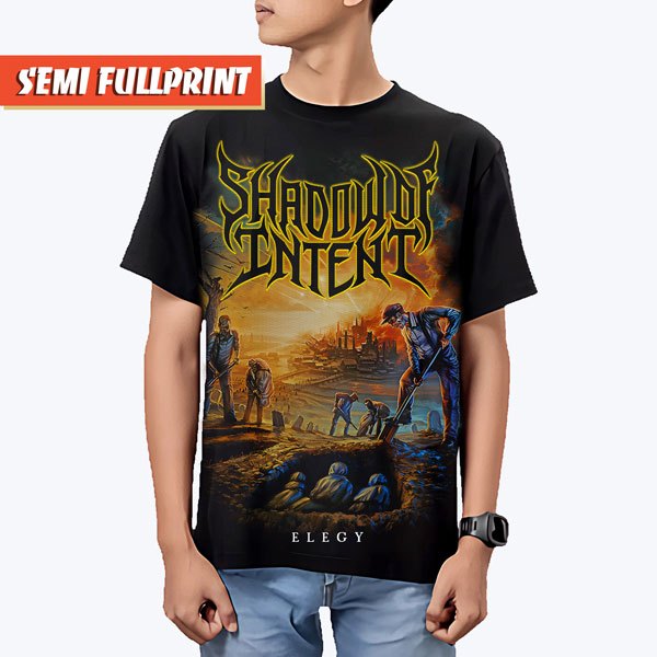 KAOS SHADOW OF INTENT | BAJU BAND BOOTLEG GRINDCORE DEATHCORE METAL ROCK UNISEX | ELEGY