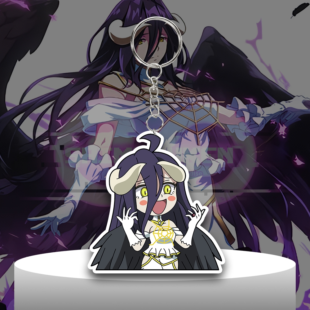 Gantungan Kunci Anime Overlord Albedo - Ganci Akrilik - Keychain Acrylic