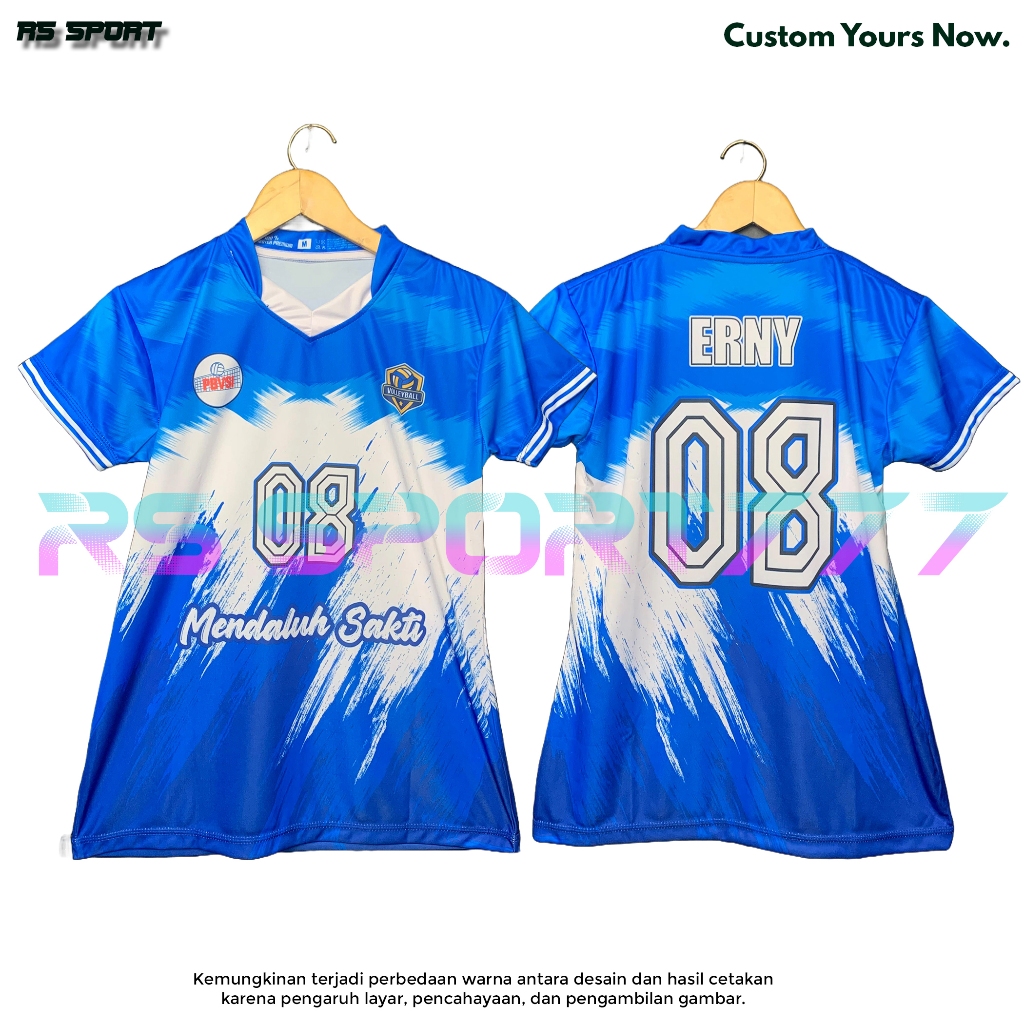 Jersey Voli Cewek Kaos Team Olahraga Full Printing
