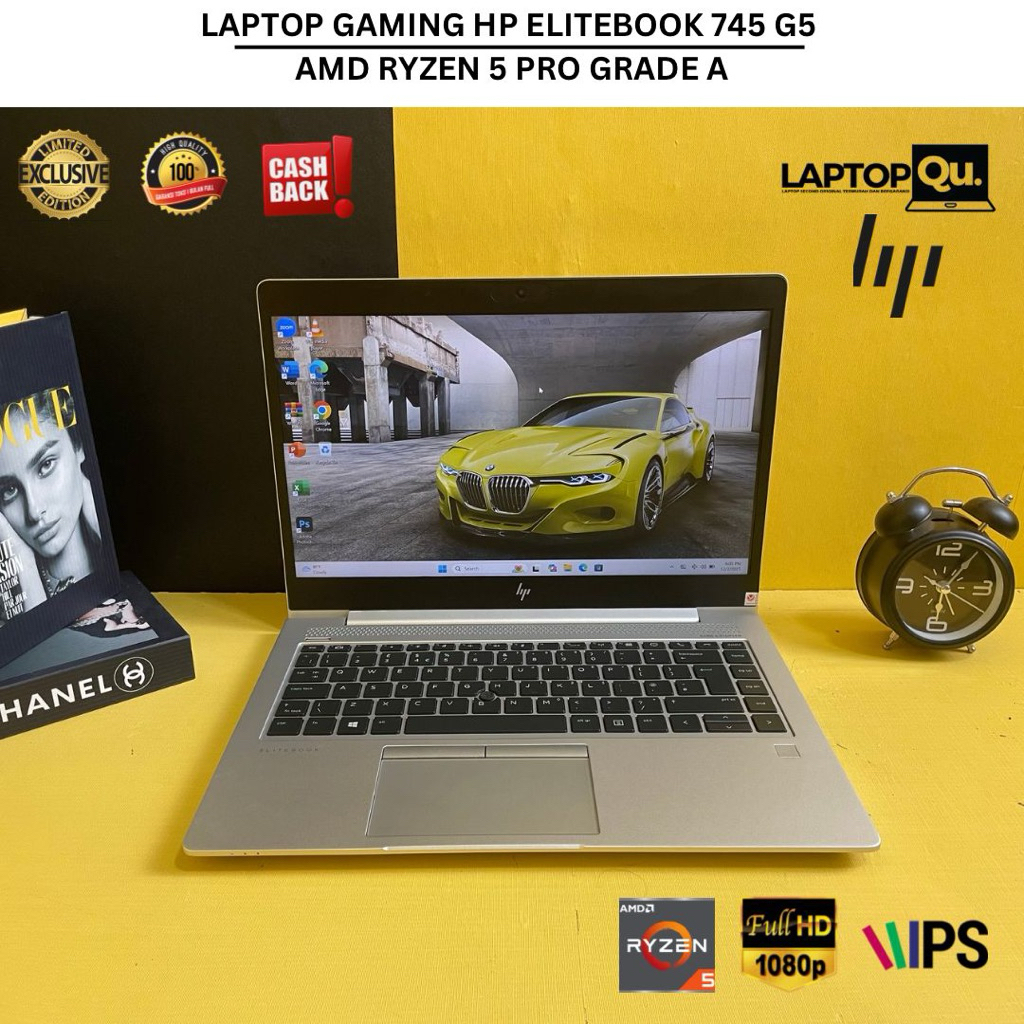 HP ELITEBOOK 745 G5 / AMD RYZEN 5 PRO / RAM 16GB / SSD 256GB / FULL HD / GRADE A