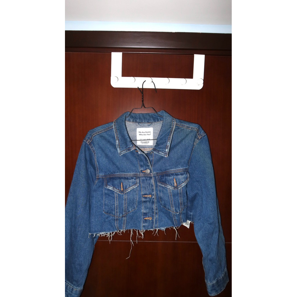 Jaket Denim Crop PULL & BEAR