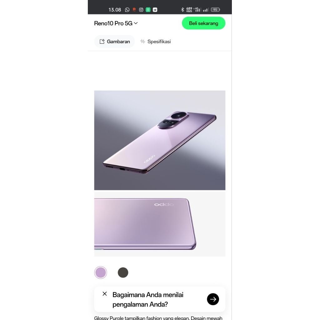 handphone Oppo Reno 10
