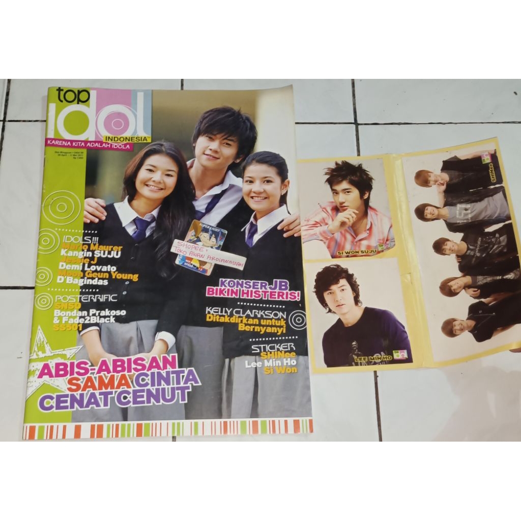 Tabloid top idol indonesia cinta cenat cenut natasha rizki eriska rafael (Rare/Langka) (Bonus sticke