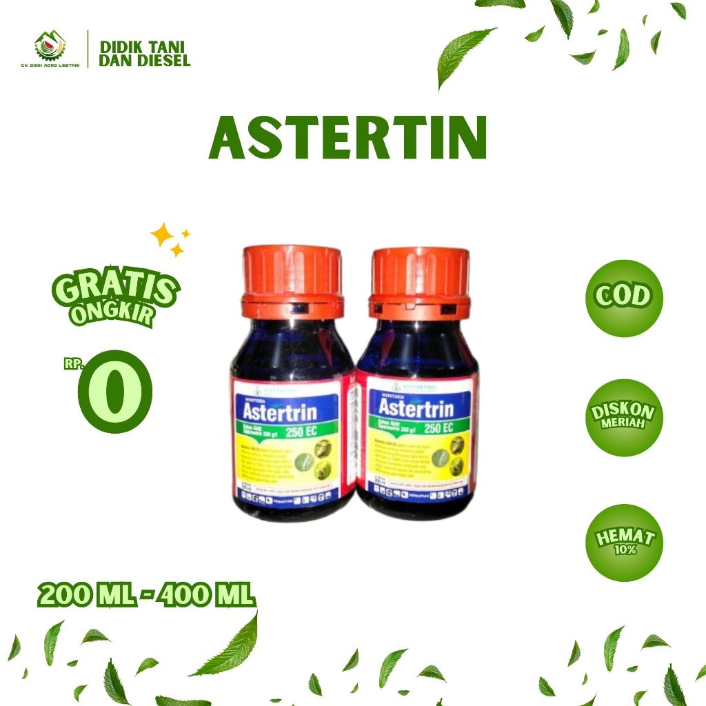ASTERTRIN 250 EC 200 ML | Insektisida Sipermetrin | Obat Hama Ulat Penggerek Batang Kupu