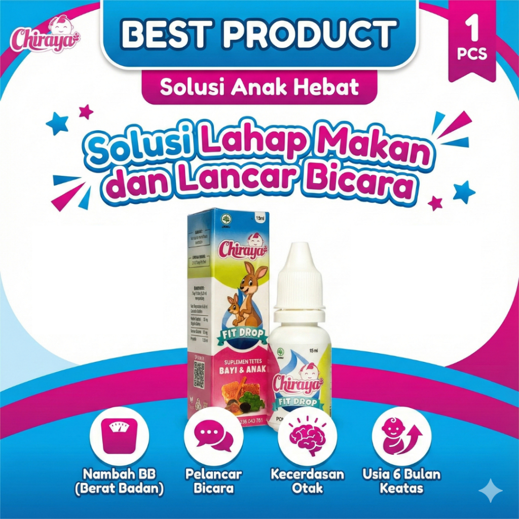 Chiraya Kids Vitamin Lancar Bicara & Meningkatkan Kecerdasan Bayi & Anak 15mL