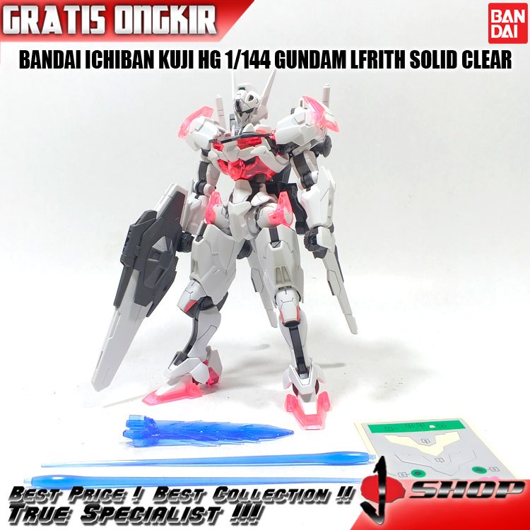 BANDAI ICHIBAN KUJI HG 1/144 GUNDAM LFRITH SOLID CLEAR LTDHG511