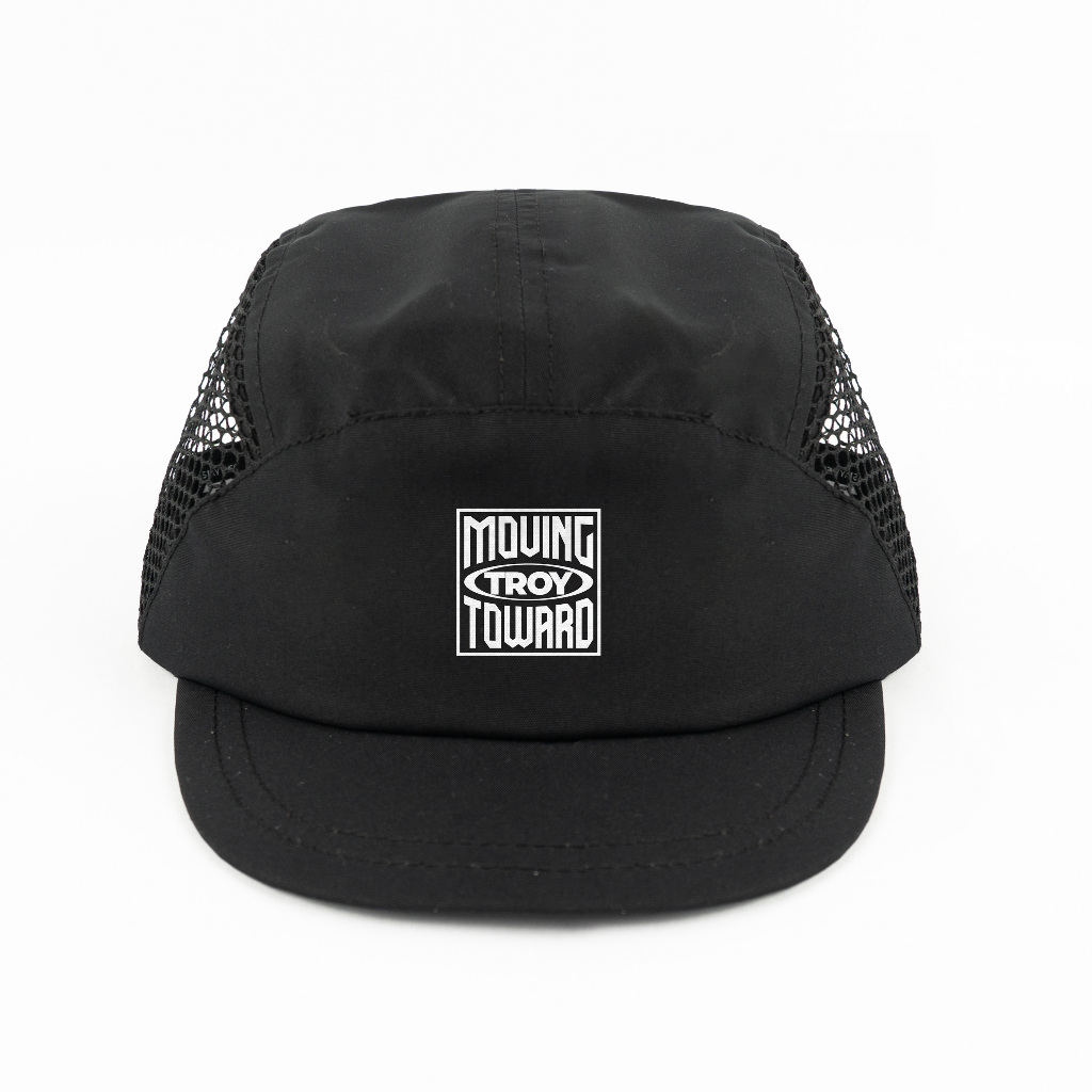 [Free Box] Troy Company Active Cap Cycling Cap Black Moving Toward - Topi Outdoor Topi Lari Topi Sepeda Hitam ACD 3468